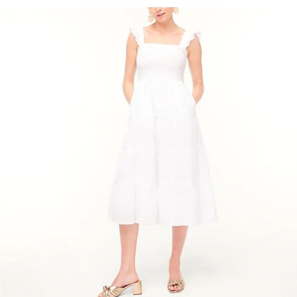 J Crew Sustainable White Cotton Dress size Small